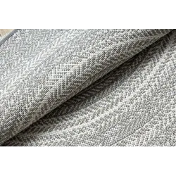 Kerek szürke sizál szőnyeg kertbe, boho stílus, tartós és elegáns