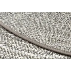 Puhább sisal kerek szőnyeg, elegáns boho stílusban
