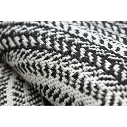 Gyerekszoba szőnyeg fekete sisálból, boho stílusú, könnyen tisztítható
