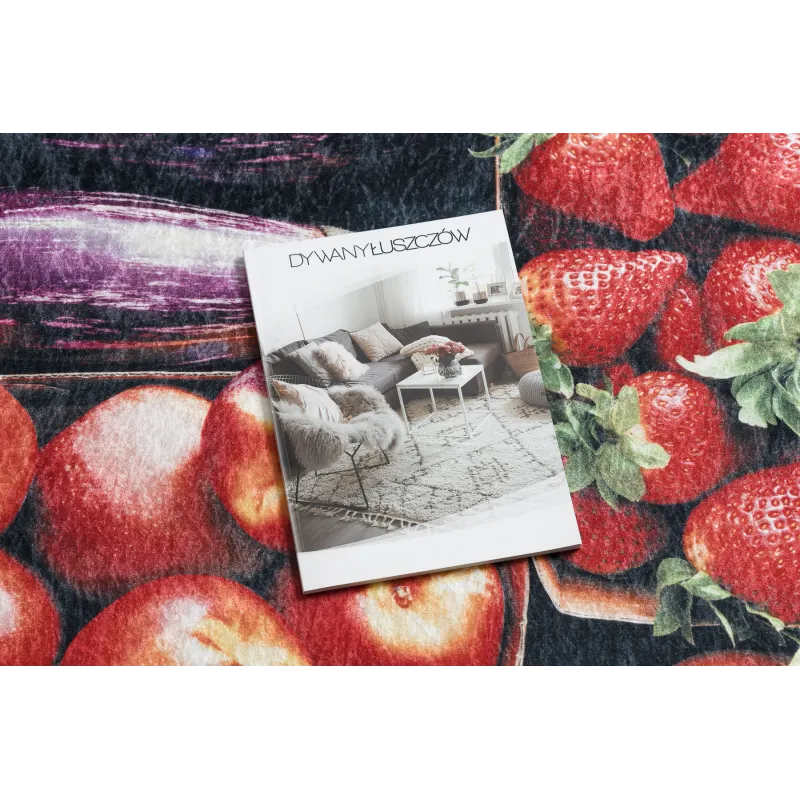 Csúszásmentes gyümölcs mintás mosható szőnyeg, puha és kellemes tapintású