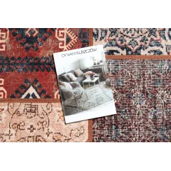 ANTIKA modern rdza szőnyeg, elegáns patchwork, mosható