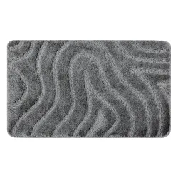 Supreme Waves szürke fürdőszoba szőnyeg