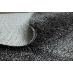 Puha fürdőszoba szőnyeg, szürke lurex, elegáns megjelenés