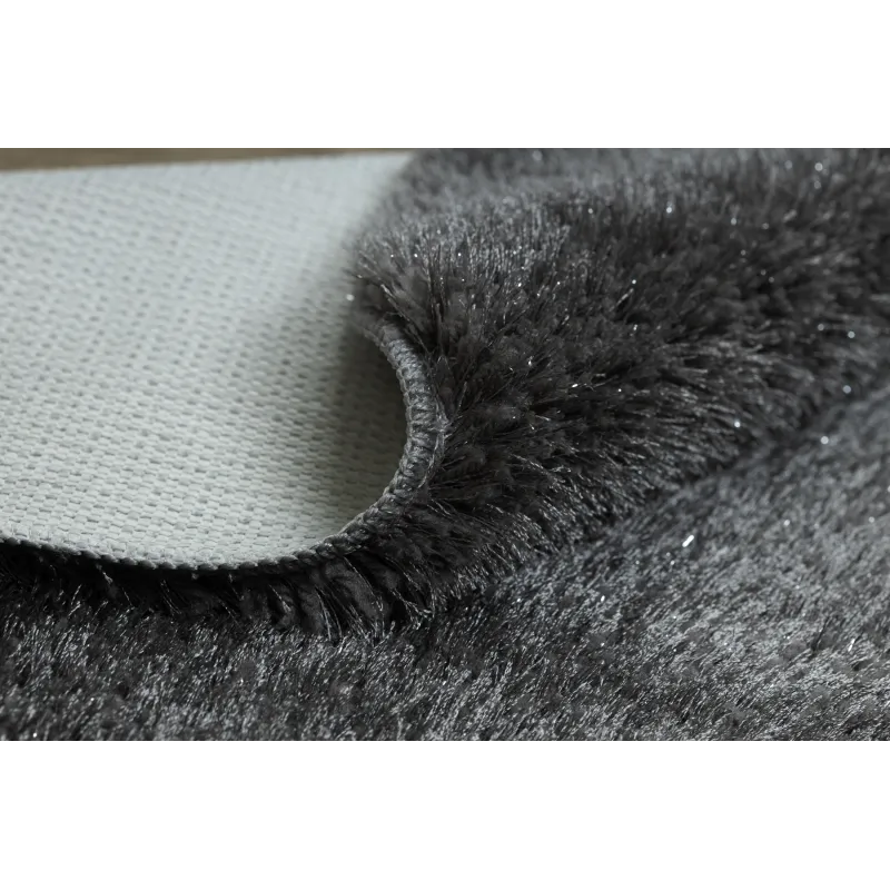 Puha fürdőszoba szőnyeg, szürke lurex, elegáns megjelenés