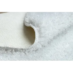 Puha lurex fürdőszoba szőnyeg, modern dizájn fehér színben