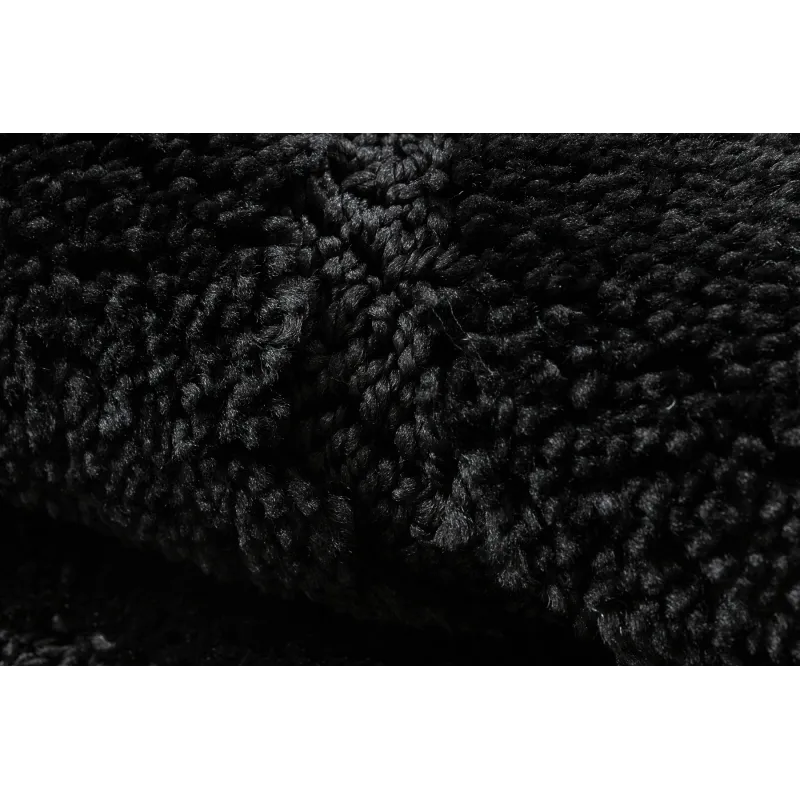 SUPREME WAVES fekete fürdőszobai szőnyeg, tökéletes modern belső terekhez