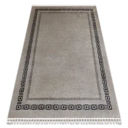 AMOUR 53098A bézs fekete mintás szőnyeg, modern elegáns dizájn