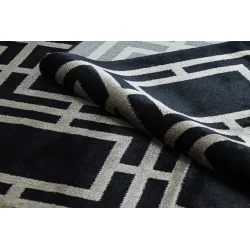 Fekete szőnyeg AMOUR 53078B modern mintával elegáns terekhez