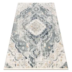 DISTIN 0816A szőnyeg kék, zöld, fehér - modern ornament, klasszikus szőnyeg