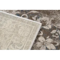 NAIN Ornament Vintage Gyapjú Szőnyeg Bézs/Kék, kényelmes otthoni használatra