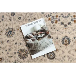 NAIN Ornament gyapjú szőnyeg, bézs-kék, tökéletes minden helyiségbe