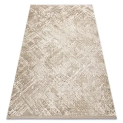 DUKE 51541 bézs geometrikus szőnyeg, puha, modern szőnyeg nappaliba