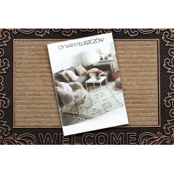 BH 219W Welcome Lábtörlő, modern dizájn, barna, kültéri és beltéri használatra