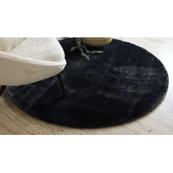 Sötétszürke VISCO szőnyeg modern stílusban, kerek forma