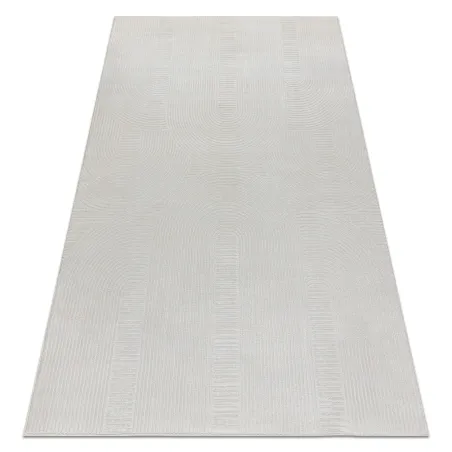 BALANCE 9086 geometrikus szőnyeg krém színben, modern dizájn, strukturált