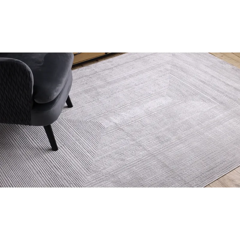 Elegáns BALANCE 8788 szürke szőnyeg, modern belső terekhez