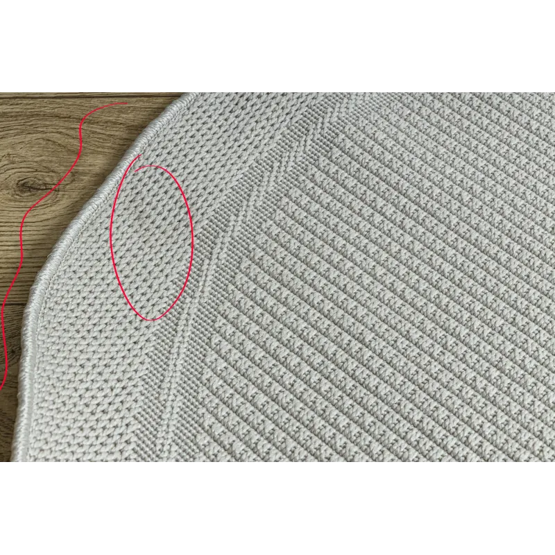 TIMO 5979 fehér keretes sisal szőnyeg, ideális kertbe