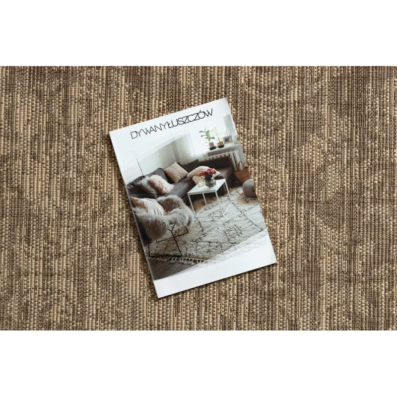 Elegáns szizál szőnyeg FLOORLUX 20211 kávé színben, tökéletes belső terekhez