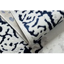 Nappali szőnyeg fehér és kék színben, modern és stílusos