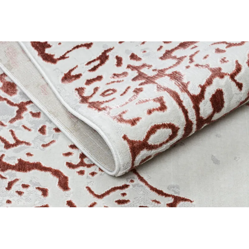 Ideális nappaliba, fehér és rózsaszín mintás szőnyeg, modern stílus