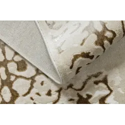 Modern szőnyeg nappaliba, krém és arany árnyalatokban