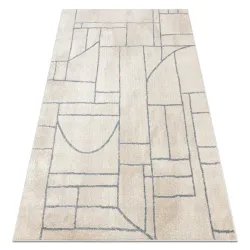 FUSION 0806 krém geometrikus szőnyeg világosszürke árnyalatokban, modern