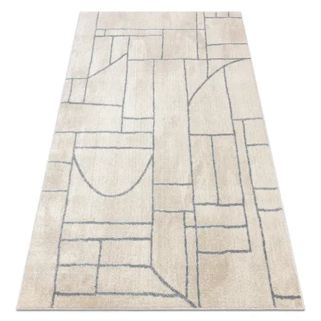 FUSION 0806 krém geometrikus szőnyeg világosszürke árnyalatokban, modern