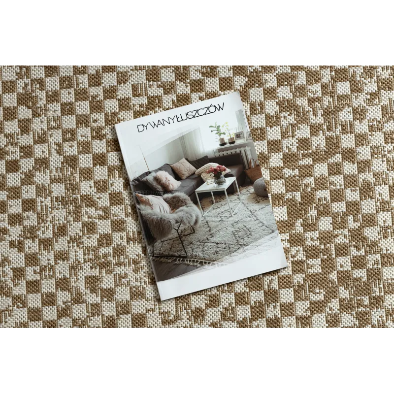 Geometrikus sisal szőnyeg, ideális modern belső terekhez