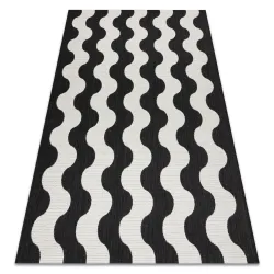FLAT Sisal Hullám szőnyeg krém/fekete