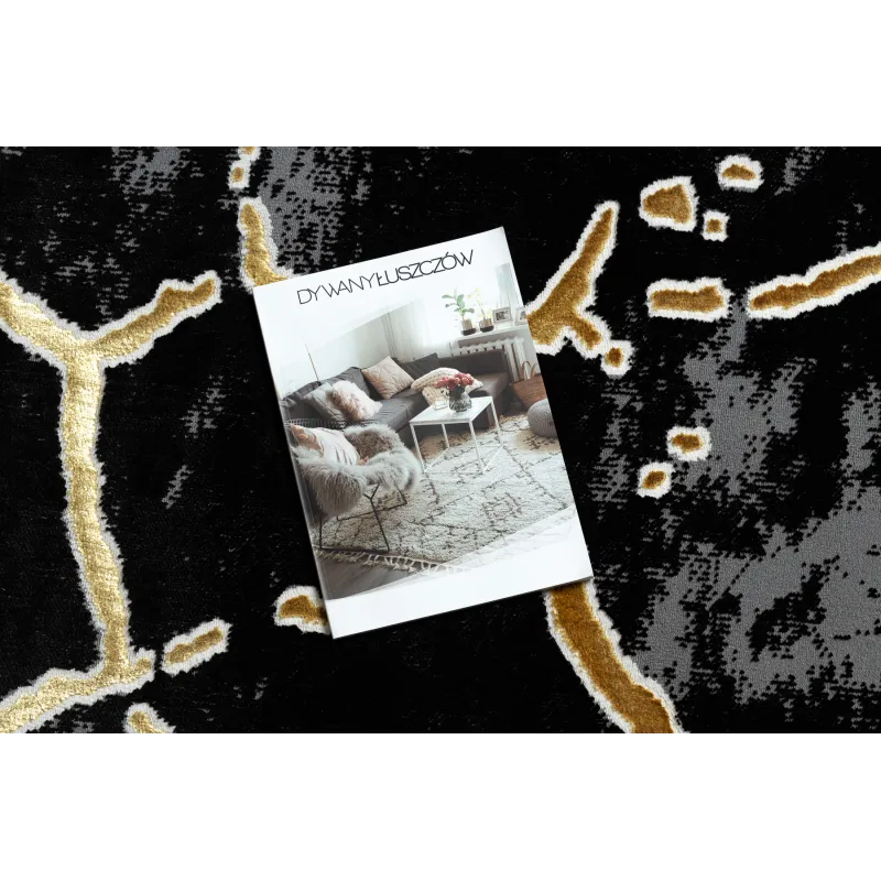 ALLURE 1967 Márványminta szőnyeg - modern szőnyeg elegáns fekete és arany színben