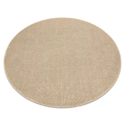 Bézs kerek polipropilén szőnyeg 80 cm, modern stílus