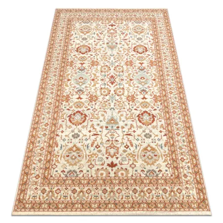 SOHO gyapjú szőnyeg 477.26.LA100 természetes bézs és terrakotta színben, elegáns ornamentika