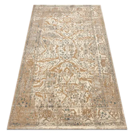 SOHO gyapjú szőnyeg 477.04.LA113 természetes bézs és barna, stílusos ornamentika