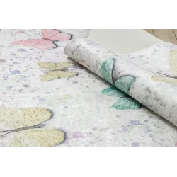 BAMBINO 1610 Krém színű gyerek szőnyeg pillangókkal, ideális gyerekszobába