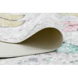BAMBINO 1610 Antislip gyerek szőnyeg pillangókkal, krém színben