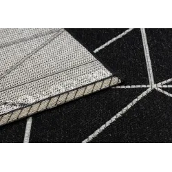 Texturált fekete és ezüst sisal szőnyeg, eleganciát ad bármilyen térhez