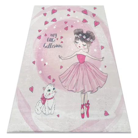 BAMBINO 2161 rózsaszín balerina gyermekszőnyeg, csúszásmentes