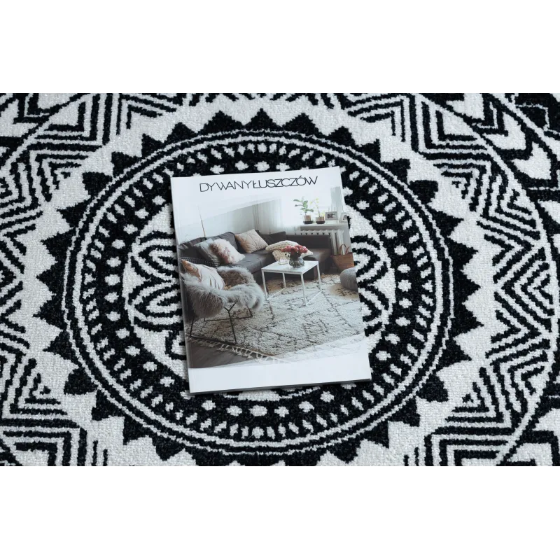 Modern fekete FUN Napkin Kör szőnyeg - stílusos kiegészítő a dekorációhoz