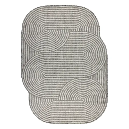 ORGANIC 1835 Geometrikus szőnyeg ecru és szürke, természetes anyag