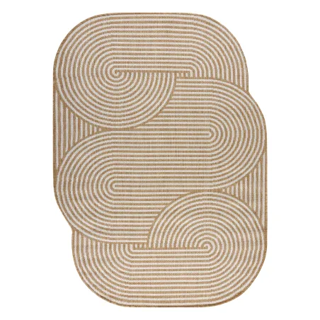 ORGANIC 1835 geometrikus szőnyeg krém színben sizálból - modern stílus