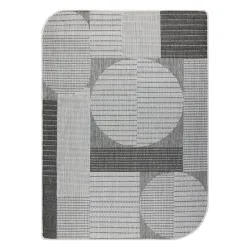 Dywan ORGANIC 2769 sizal Geometryczny ecru / szary - naturalny, nowoczesny nieregularny kształt