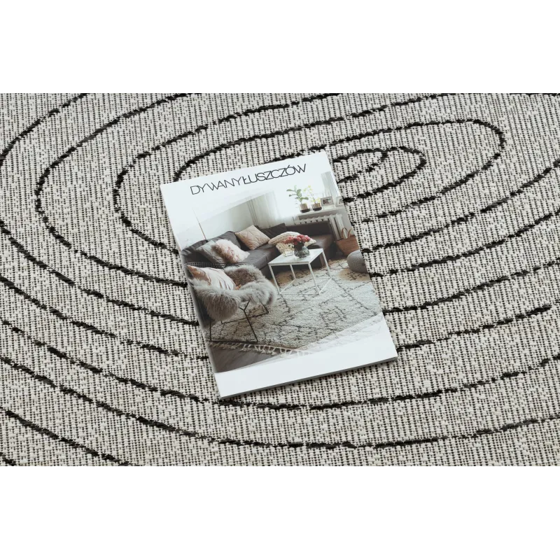 Modern ORGANIC 2743 szőnyeg, krém és fekete, elegáns otthoni kiegészítő