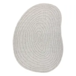 ORGANIC 2743 Sisal Krém szőnyeg, modern dizájn ecru és szürke árnyalatokban, természetes forma