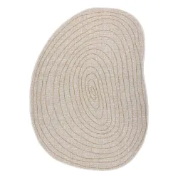 ORGANIC 2743 természetes krém szőnyeg, modern formájú, tökéletes nappaliba