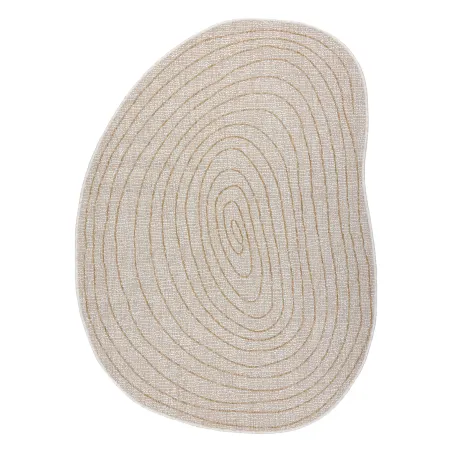ORGANIC 2743 természetes krém szőnyeg, modern formájú, tökéletes nappaliba