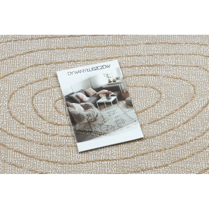 ORGANIC 2743 természetes krém szőnyeg, modern dizájn, elegáns belső terekhez