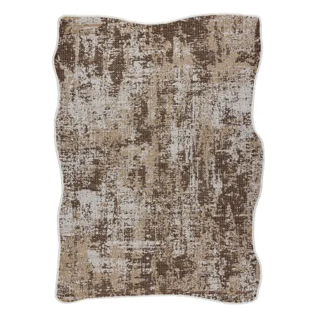 ORGANIC 2755 sisal szőnyeg krém színben, modern, szabálytalan forma