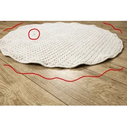 Modern CASABLANCA LOOP szőnyeg, fehér, kerek, tökéletes nappaliba