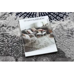 Elegáns modern szürke és sötétkék szőnyeg, ALLURE 5715