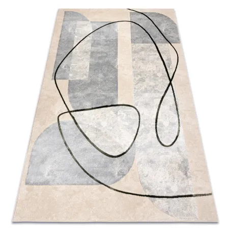 ALLURE 9980 geometrikus szőnyeg elegáns bézs és zöld, modern